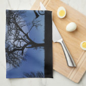 ミッドナイト・バイク・ライド キッチンタオル (四つ折り)