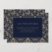 ミッドナイト バロック ウェディング エンクロージャーカード (正面/裏面)