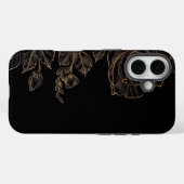 ミッドナイト・ブルーム・エレガンス Case-Mate iPhoneケース (裏面 (横))