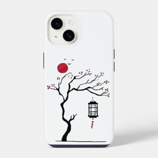 "ミッドナイト・ブロッサム" iPhoneケース (裏面)