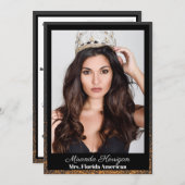 ミッドナイト・ブロンズ・ページェントのサイン・カード 招待状 (正面/裏面)