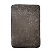 ミッドナイト・ブロンズ・ロマンス | Satiny グランジ Damask バスマット (正面縦)