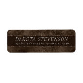 ミッドナイト・ブロンズ・ロマンス | Satiny グランジ Damask ラベル (正面)