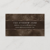 ミッドナイト・ブロンズ・ロマンス | Satiny グランジ Damask 名刺 (裏面)