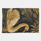 ミッドナイト・ポッドの黄金白鳥 キッチンタオル (横)
