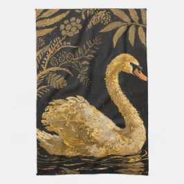 ミッドナイト・ポッドの黄金白鳥 キッチンタオル