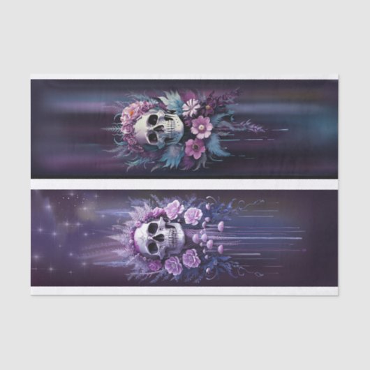 ミッドナイト・マカベ素晴らしル、プラムのゴシックスカル 薄葉紙 (正面)