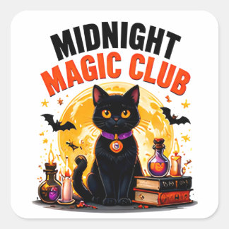 ミッドナイト・マジック・クラブ ブラックキャット ハロウィンマジック スクエアシール