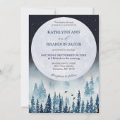 ミッドナイト・ムーン素朴トリー結婚ズ 招待状 (正面)