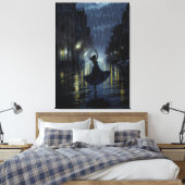 ミッドナイト・レインダンス キャンバスプリント (インサイチュ (寝室))