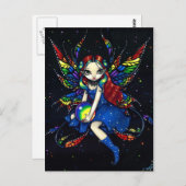 「ミッドナイト・レインボー」はがき ポストカード (正面/裏面)