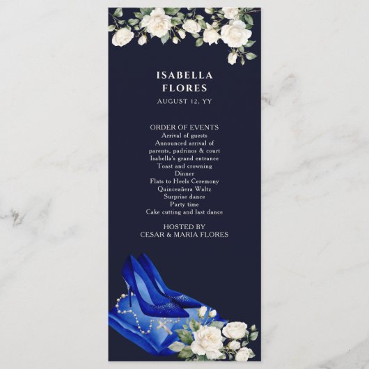 ミッドニエレガントーンブルーキンセアニェラティアラとバラ プログラム (正面)