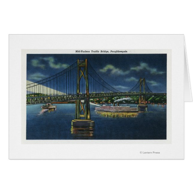 ミッドハドソン交通橋の夜景 (正面横)