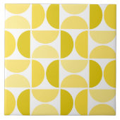 ミッドミニマルセンチュリー丼アートイエロー タイル (正面)