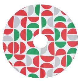 ミッドメリーセンチュリーホリデータイル ブラッシュドポリエステルツリースカート