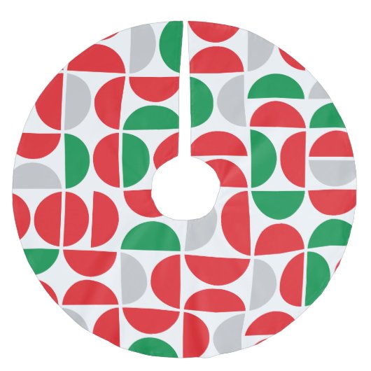 ミッドメリーセンチュリーホリデータイル ブラッシュドポリエステルツリースカート (正面)