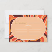 ミッドモダンオレンジレトロアーチレシピカード 招待状 (正面)
