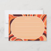 ミッドモダンオレンジレトロアーチレシピカード 招待状 (裏面)