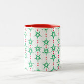 ミッドモダンガーランクラシックド11oz.-レッド ツートーンマグカップ (中央)