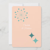 ミッドモダンセンチュリーレトロ結婚式招待状 招待状 (裏面)