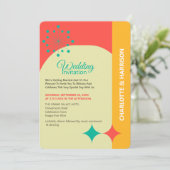 ミッドモダンセンチュリーレトロ結婚式招待状 招待状 (スタンド正面)