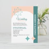 ミッドモダンセンチュリーレトロ結婚式招待状 招待状 (スタンド正面)