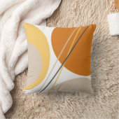 ミッドモダンセンチュリー抽象芸術マスタードラストブラウン クッション (ブランケット)