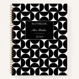 ミッドモダンセンチュリー&スクリプトモノグラム ノートブック