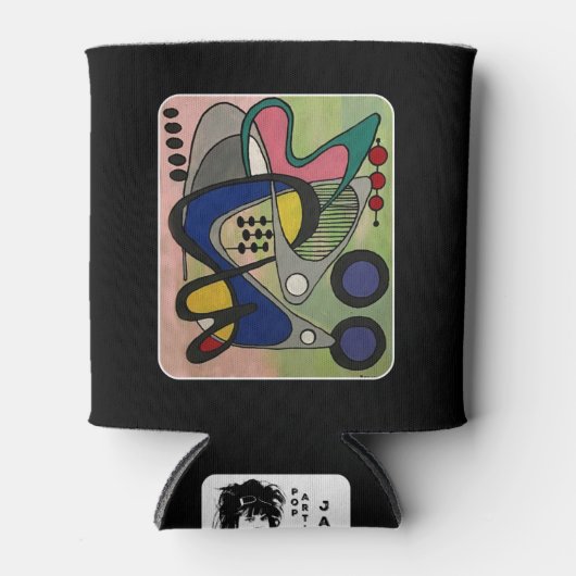 "ミッドモダンセントAbst，アストロピクニッ絵画ク"の 缶クーラー (正面)