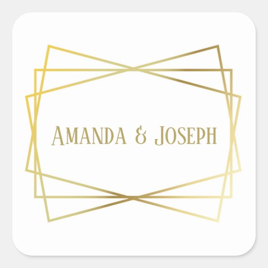 ミッドモダンデザイン – スクエアステッカー スクエアシール (正面)