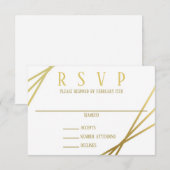 ミッドモダンデザイン - RSVP 招待状 (正面/裏面)