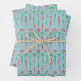 ミッドモダン氷柱のラッピング紙 ラッピングペーパーシート