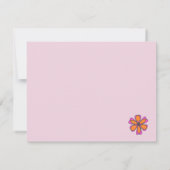 ミッドモダン フラワー フラット ノートカード (裏面)