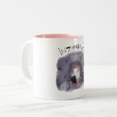 ミッドライフおもしろい不眠症ゾンビマグ ツートーンマグカップ (正面左)