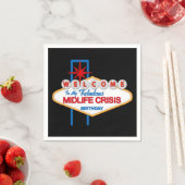 ミッドライフクライシスバースデーパーティー紙ナプキン スタンダードカクテルナプキン (インサイチュ)