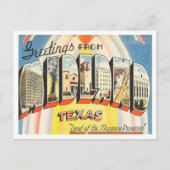 ミッドランドからの挨拶，テキサス州ヴィンテージ旅行 ポストカード (正面)