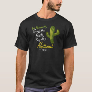 ミッドランドサボテンおもしろいレトロ Tシャツ