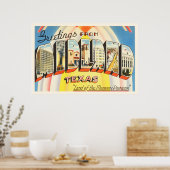 ミッドランドテキサス州TXオールドヴィンテージ旅行記念品 ポスター (キッチン)