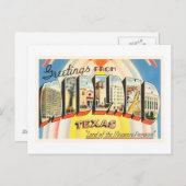 ミッドランドテキサス州TXオールドヴィンテージ旅行記念品 ポストカード (正面/裏面)