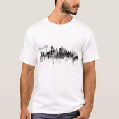 ミッドレスブロウイングラススカイライン白黒 Tシャツ (正面)