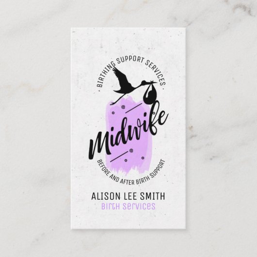 ミッドワイフ誕生コーチサービス 名刺 (正面)
