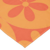 ミッド・センチュリーのホタテにオレンジ色のミカンの花 テーブルクロス (アングル)