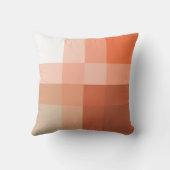ミッド・センチュリーの巨大な格子模様 – トープと珊瑚 クッション (裏面)