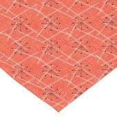 ミッド・センチュリーモダンオレンジ |黒いスターバスト ショートテーブルランナー (コーナー)