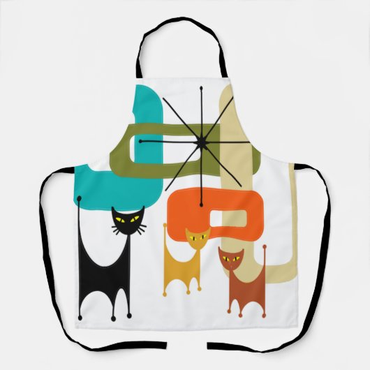 ミッド・センチュリーモダンネコ エプロン (正面)