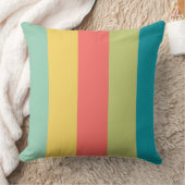 ミッド – センチュリーモダンレインボーストライプズ クッション (ブランケット)
