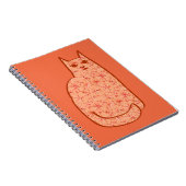 ミッド・センチュリーモダン・キャット・コーラル・オレンジ・ホワイト ノートブック (右側)
