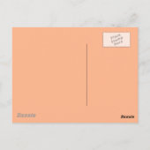 ミッド・センチュリーモダン・キャット・コーラル・オレンジ・ホワイト ポストカード (裏面)