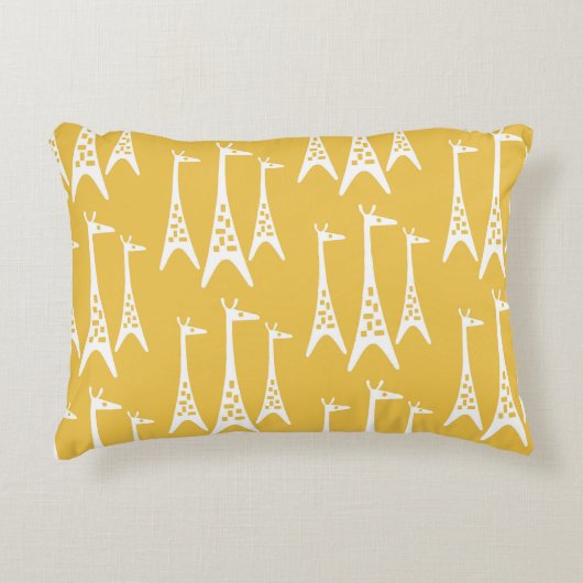 ミッド・センチュリーモダン・キリン・パターン アクセントクッション (正面)