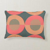 ミッド・センチュリーモダン・サーモンとオリーブ アクセントクッション (裏面)